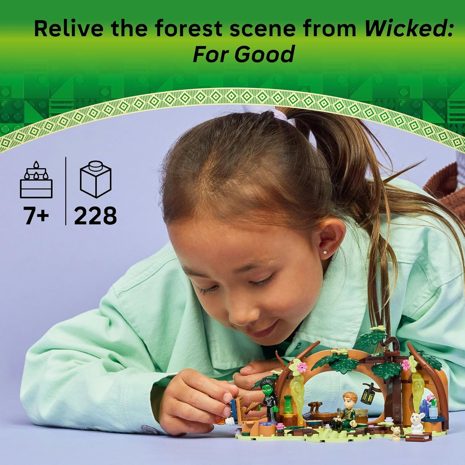 LEGO&reg; Wicked Elphaba&rsquo;S Retreat 75687 Merchandise Toy, Creative Forest Role-Play Building Toy for Kids Aged 7 Plus, Room Decor for Girls and Boys with 2 Minidolls and 2 Animal Figures image number 5