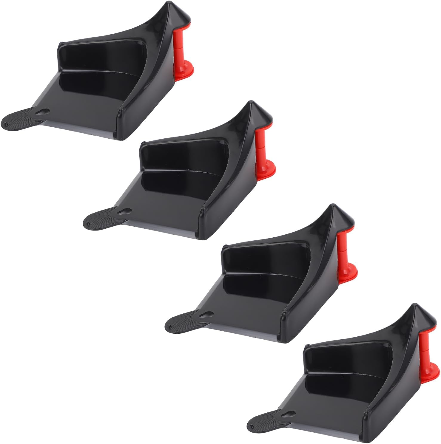 Generic 4 Pcs Car Hose Guides, Plastic Hose Guides for Car Wash, Tire Roller Preventing Stucking and Snagging under Tires for Motorcycle Truck Wheel Rolling System Tool (Black) - Black image number 2