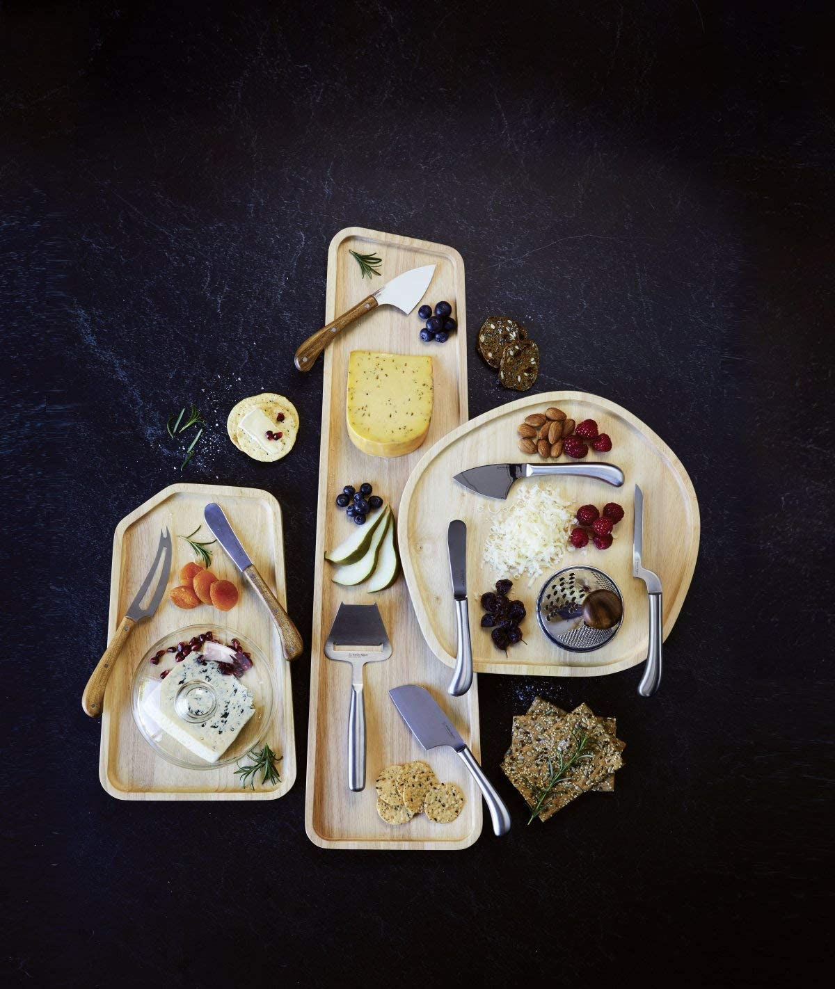 Stanley Rogers 50764 Pistol Grip Acacia Hard Cheese Knife, Cheese Slicer with Wooden Handle, Cheese Cutter with Sharp Blade (Colour: Brown, Silver) image number 2