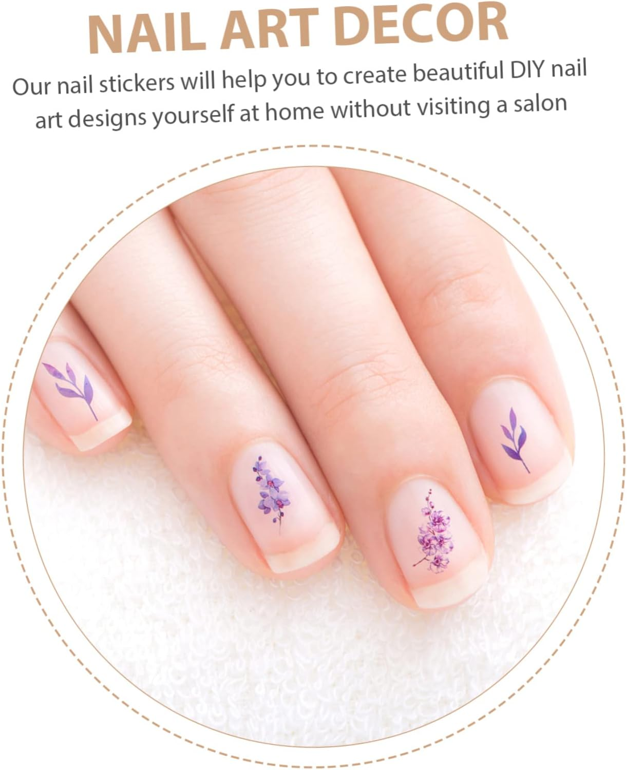 EPIGEIST Vintage Butterflies Nail Art Stickers 5 Sheets Easy to Stick DIY Nail Decals for Women Daily Use Manicure Decoration