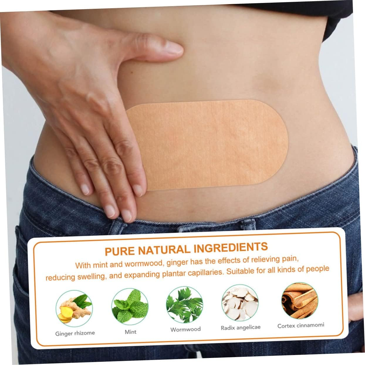 Healeved Warm Body Patch 25Pcs Natural Heating Moxibustion Patches for Pain Relief Neck Shoulder Lumbar Support Therapy image number 6