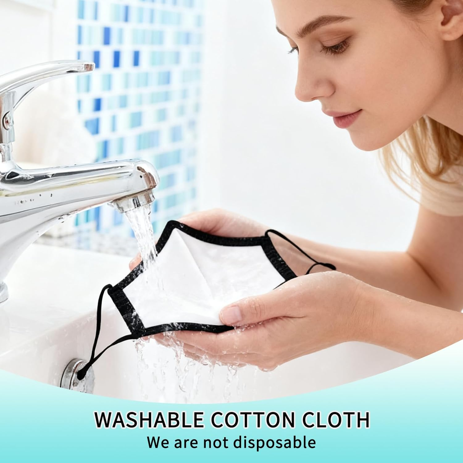 12 Piece Set of Black Cotton Face Masks with Carbon Filters Reusable Breathable Dust Masks for Daily Use, Black Face Masks, Daily Dust Masks, Non - Disposable Face Masks image number 1