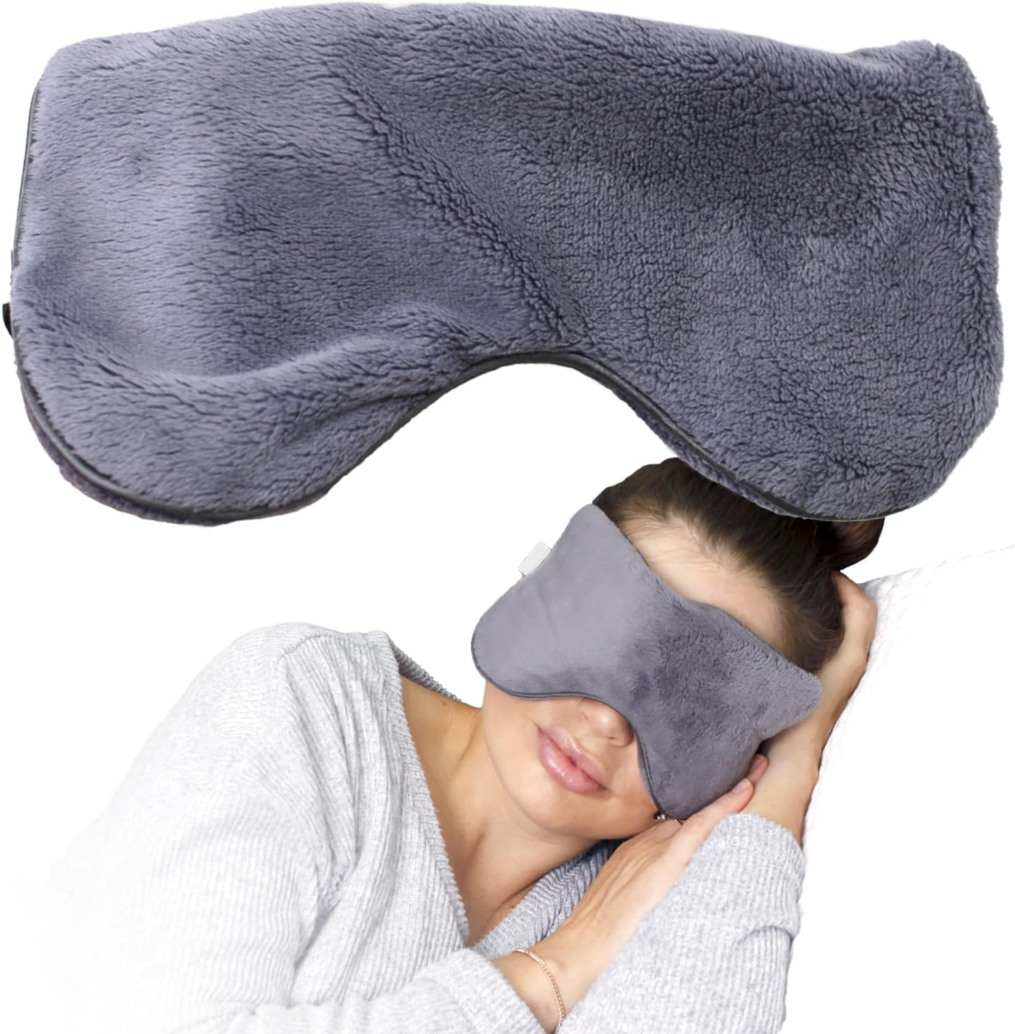 Heated Eye Mask for Dry Eyes Relief, Blepharitis Stye Eye Treatment - Sleep Mask, Dry Eye Therapy Mask, Sleeping Microwavable Moist Heat Pack, Heated Compress - Hot Weighted Warm Compress Heating Pad image number 4