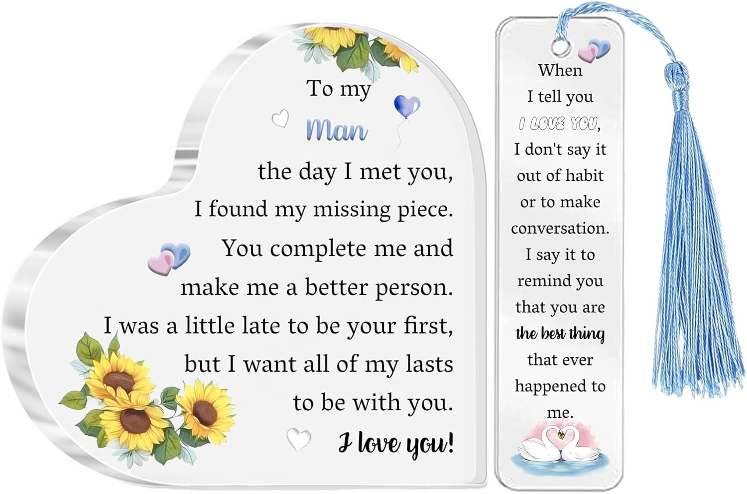 HZBLAZ Acrylic Bookmarks & Plaque Set Sunflower Encourage Keepsake Colleagues image number 6