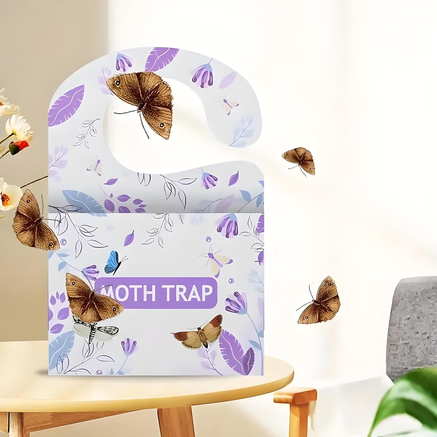 Pantry Moth Traps 6-Pack Indoor Moth Traps-Glue Traps with Pheromones for Pantry Moths- Adhesive Tool for Wool Closet Carpet Food and Cupboard image number 5