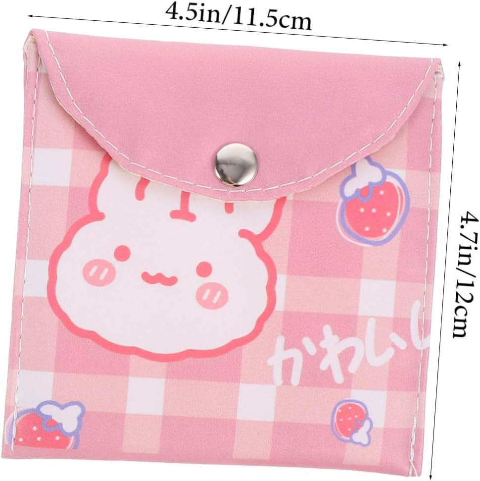 Sanitary Napkin Storage Bag 2Pcs Large Capacity Portable Period Pouch Travel Sanitary Pad Holder Girls Menstrual Pad Container for Daily Use image number 1