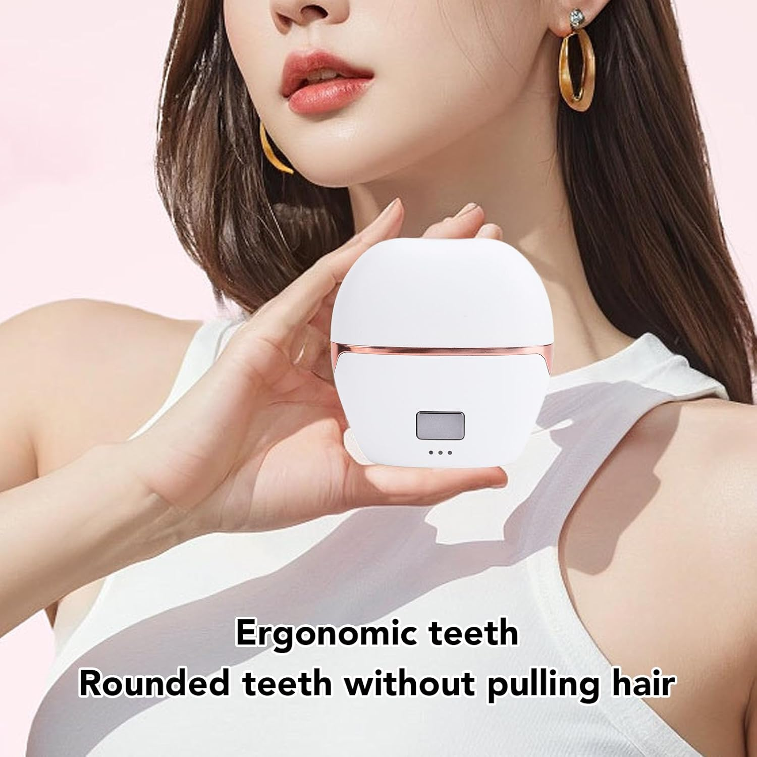 Cordless Hair Straightener Brush, Rechargeable Mini Hair Straightener Comb MCH Ceramic Heating, 3 Temperature Settings, Portable Pocket Size Hair Brush for Travel image number 4