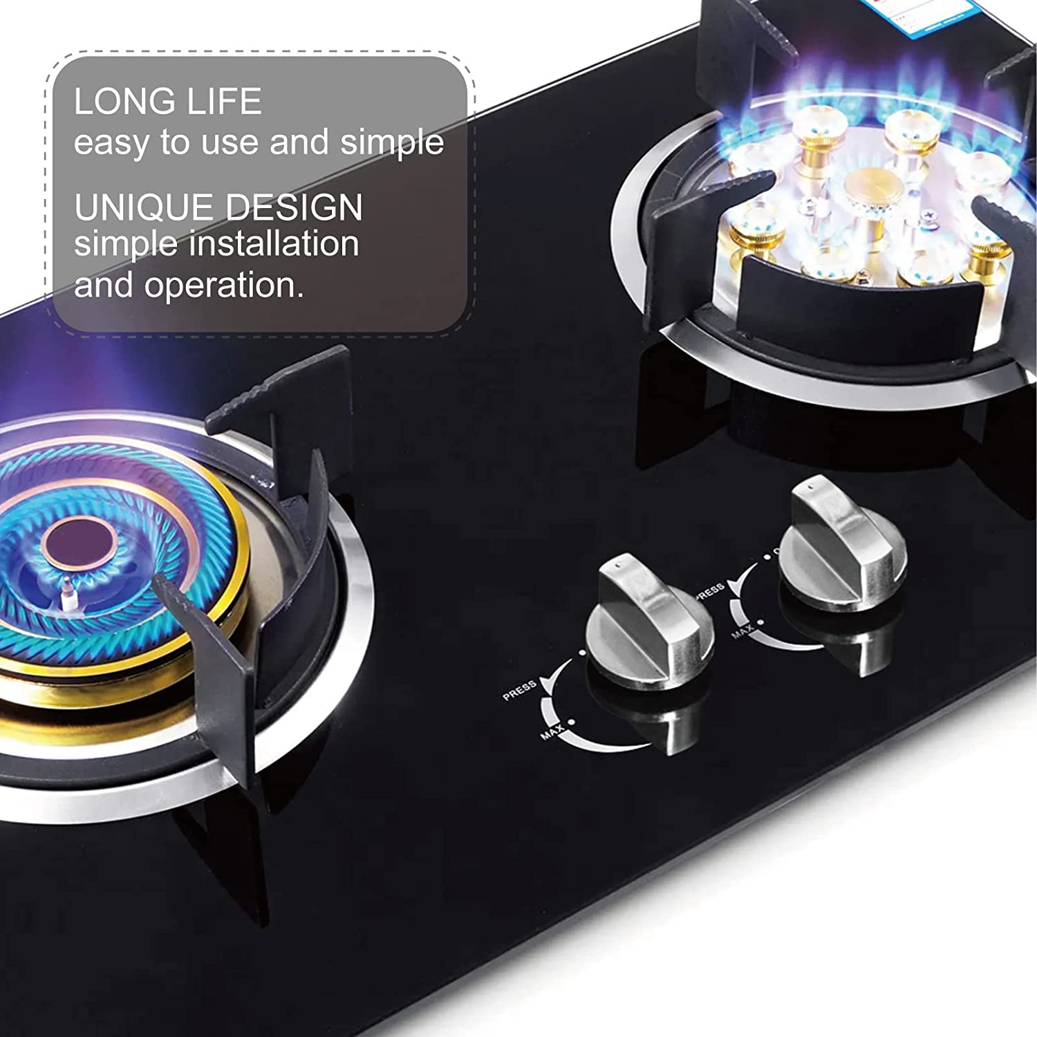 4 Pack 6Mm D-Shaped Stove Control Knobs 4 Cm Stainless Steel Replacement Compatible with 6Mm D-Shaped Stove Oven,Stove,Range image number 6