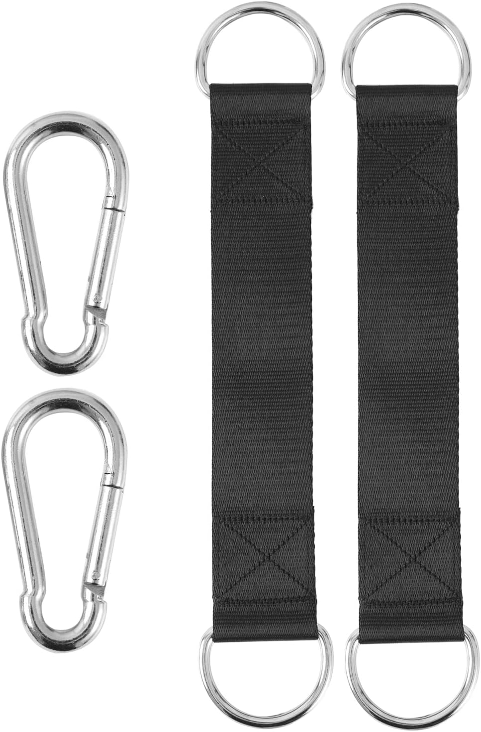 PANTIK Pair of Outdoor Hanging Straps with Carabiner Holds 150Kg/ 330Lbs Straps Hanging Kit Hooks for Camping, Door Bar, Gym Bar, Pull-Up Bar Exercise Equipment Attachments image number 1