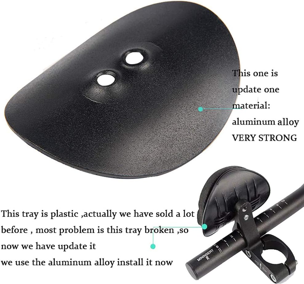 DRCKHROS Aero Bars,Bicycle Bike Armrest Handlebars TT Rest Bar Aluminum Alloy Black for Mountain Road Bicycle Bike Racing Handlebars