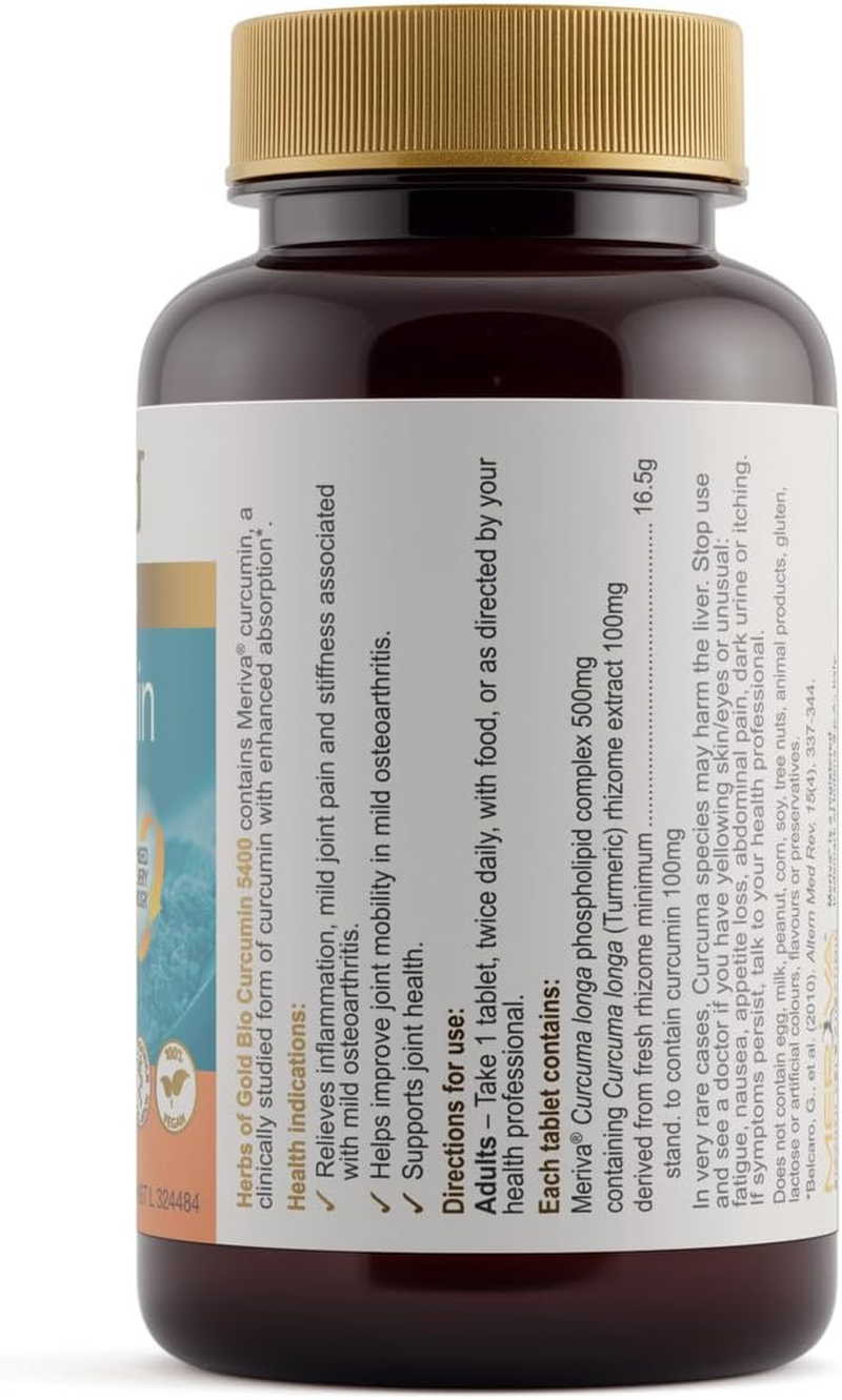 Herbs of Gold Bio Curcumin 5400 60 Tablets, 60 Count image number 2