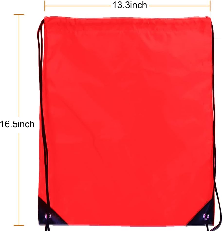 Bulk Drawstring Bags, Polyester Draw String Bags, Gym Sports Cinch Bag Drawstring Backpack for Women Men - 30, Green image number 2