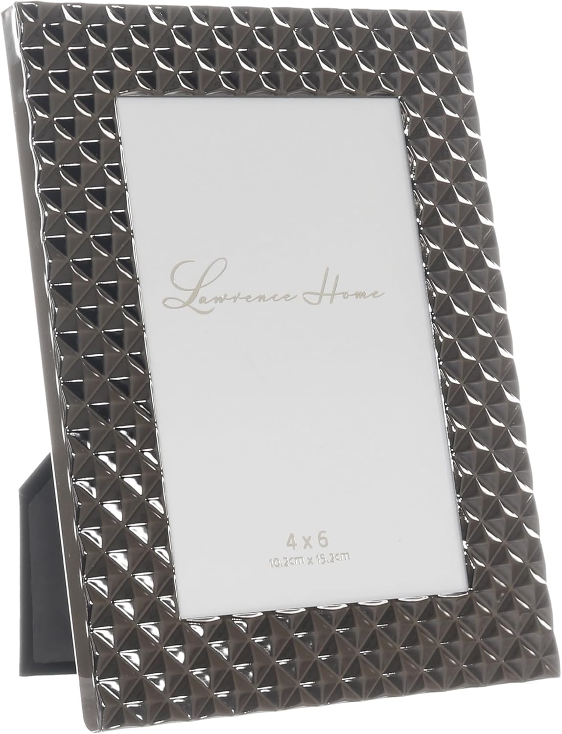 Lawrence Frames Metal Frame, Diamond Pattern, Black Smoke, 4X6 image number 5