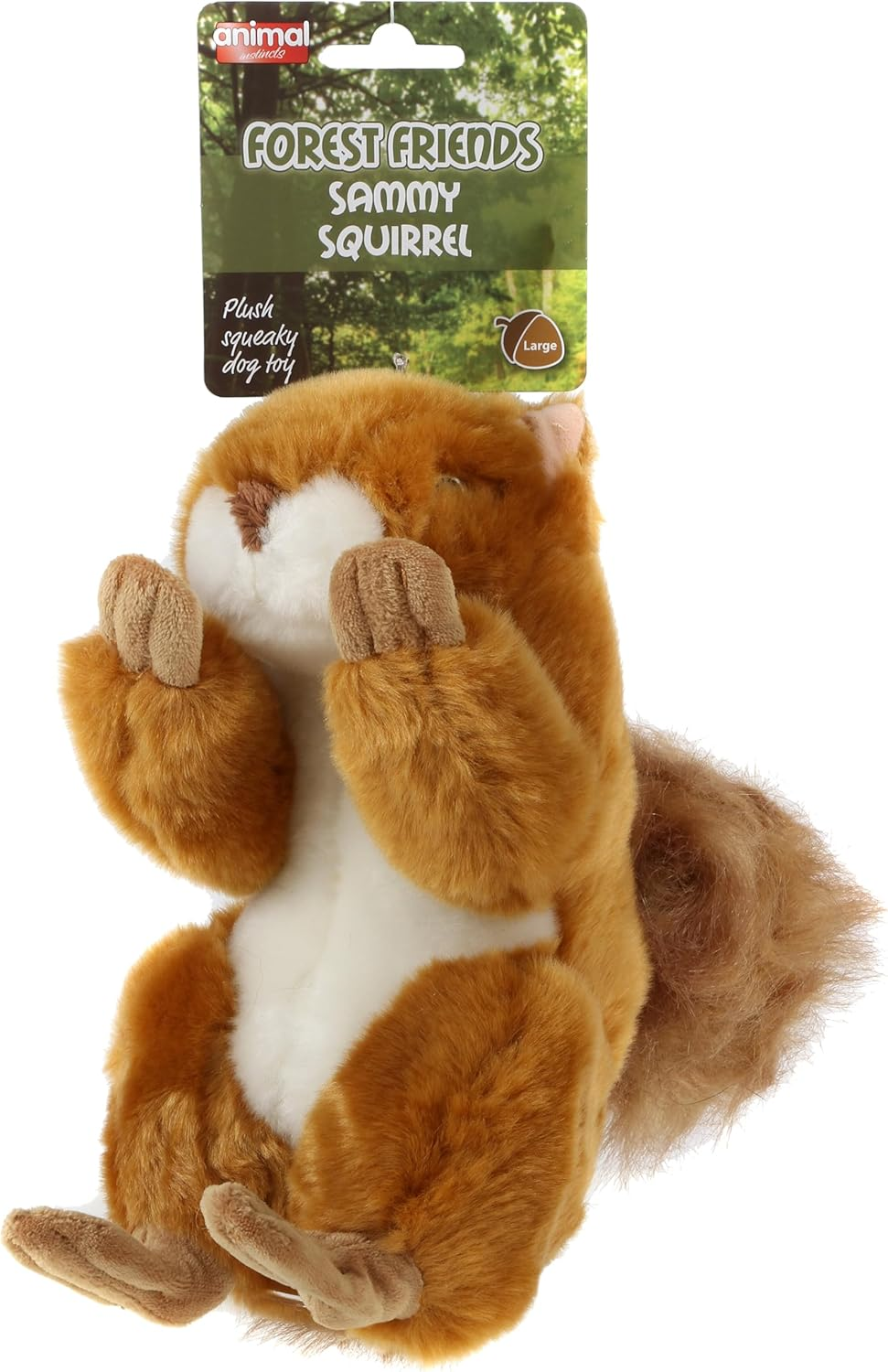 Animal Instincts Sammy Squirrel Squeaky Dog Toy (Size: Large) image number 4