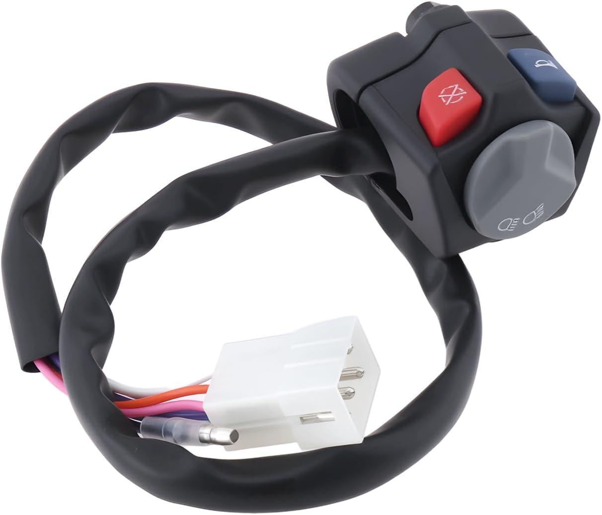 YINETTECH Headlight Switch Kill Switch Button Compatible with KTM EXC ECXF 150 250 300 TPI 2018-2023 image number 1