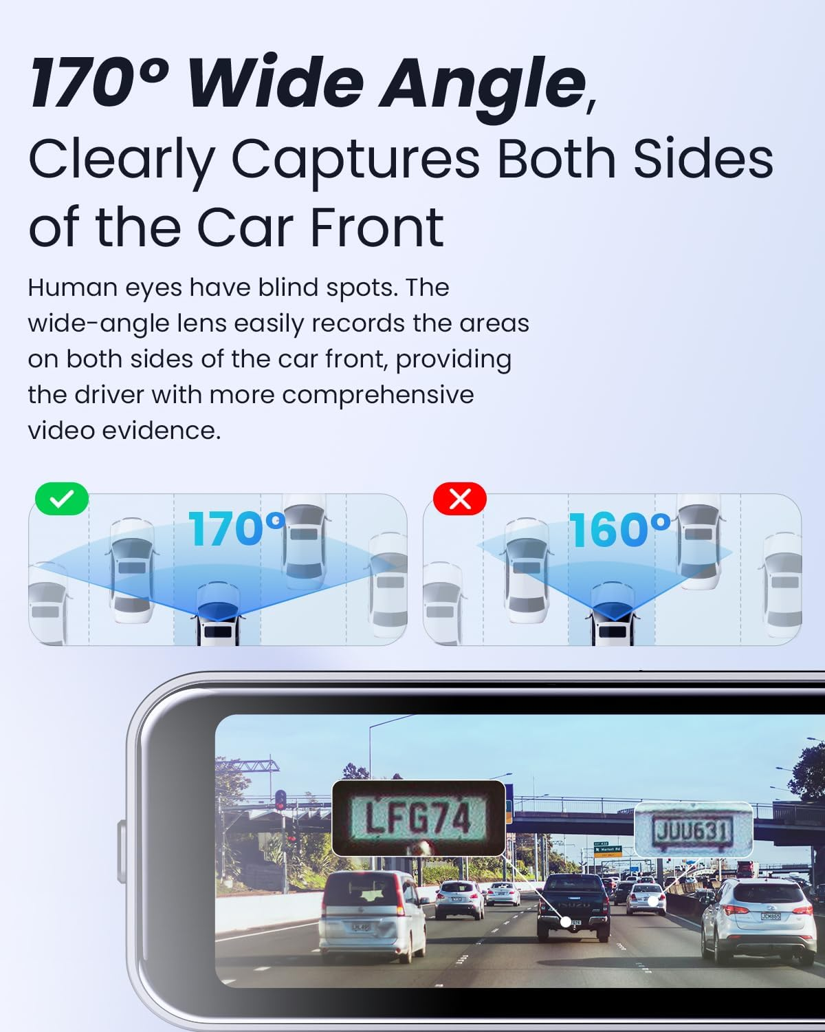 COOLCRAZY Dash Cam, 4K UHD Dash Camera for Cars Built-In GPS, 3.2" IPS Screen Wifi & App Dashcam, 24H Parking Mode, 170&deg;Wide Angle Front Dashcams with 32G Card, WDR, Night Vision, G-Sensor image number 4
