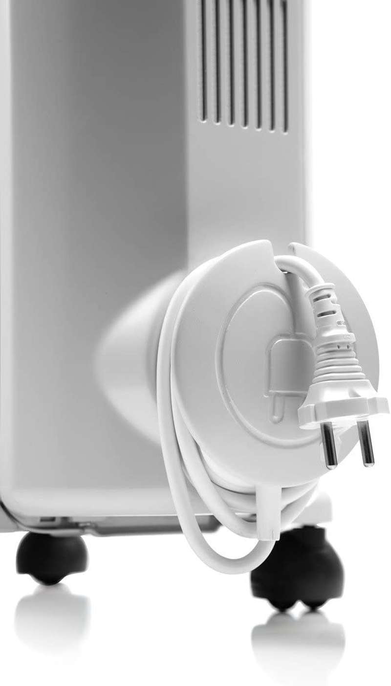 De'Longhi Radia S Electric Oil Column Heater TRRS0920T, 9 Fin Home Heater for Medium Rooms, 3 Power Settings, 24-Hour Timer, 2000W, White image number 3