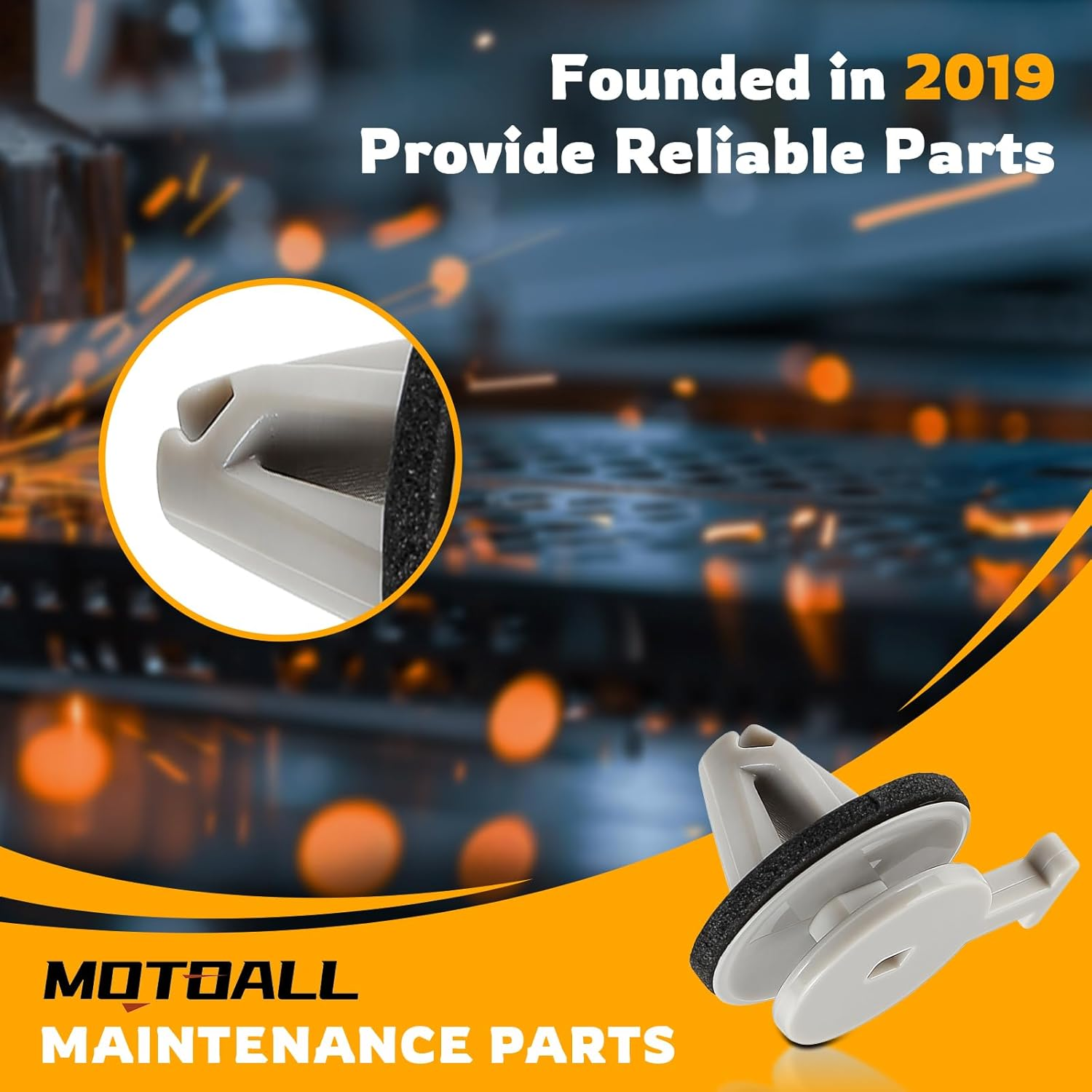 MOTOALL 10PCS Trim Clip for Land Rover LR3 LR4 Range Sport Front Wind Shield Pillar image number 2