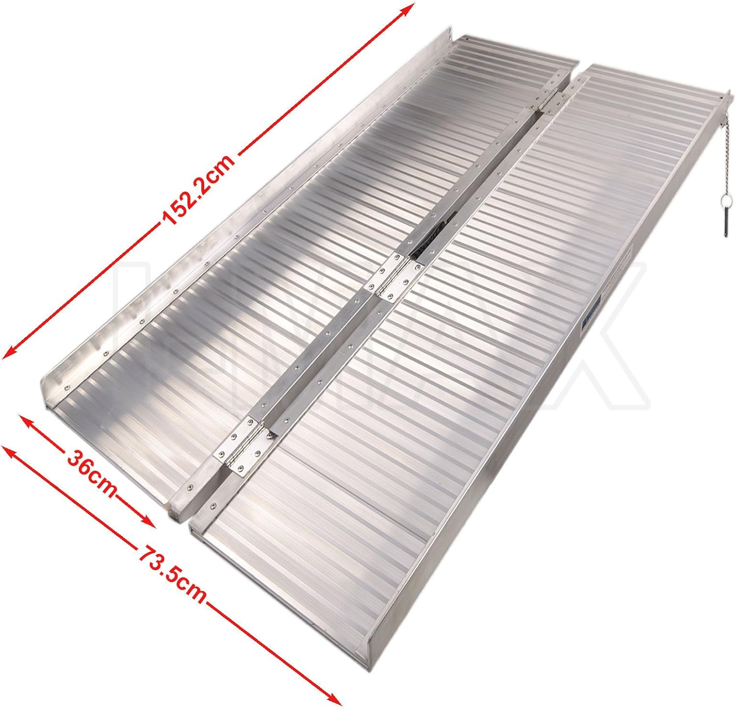 Multi Size Aluminium Ramp Folding Loading Access Portable for Wheelchair Scooter Van Disable (Large Foldable) image number 1