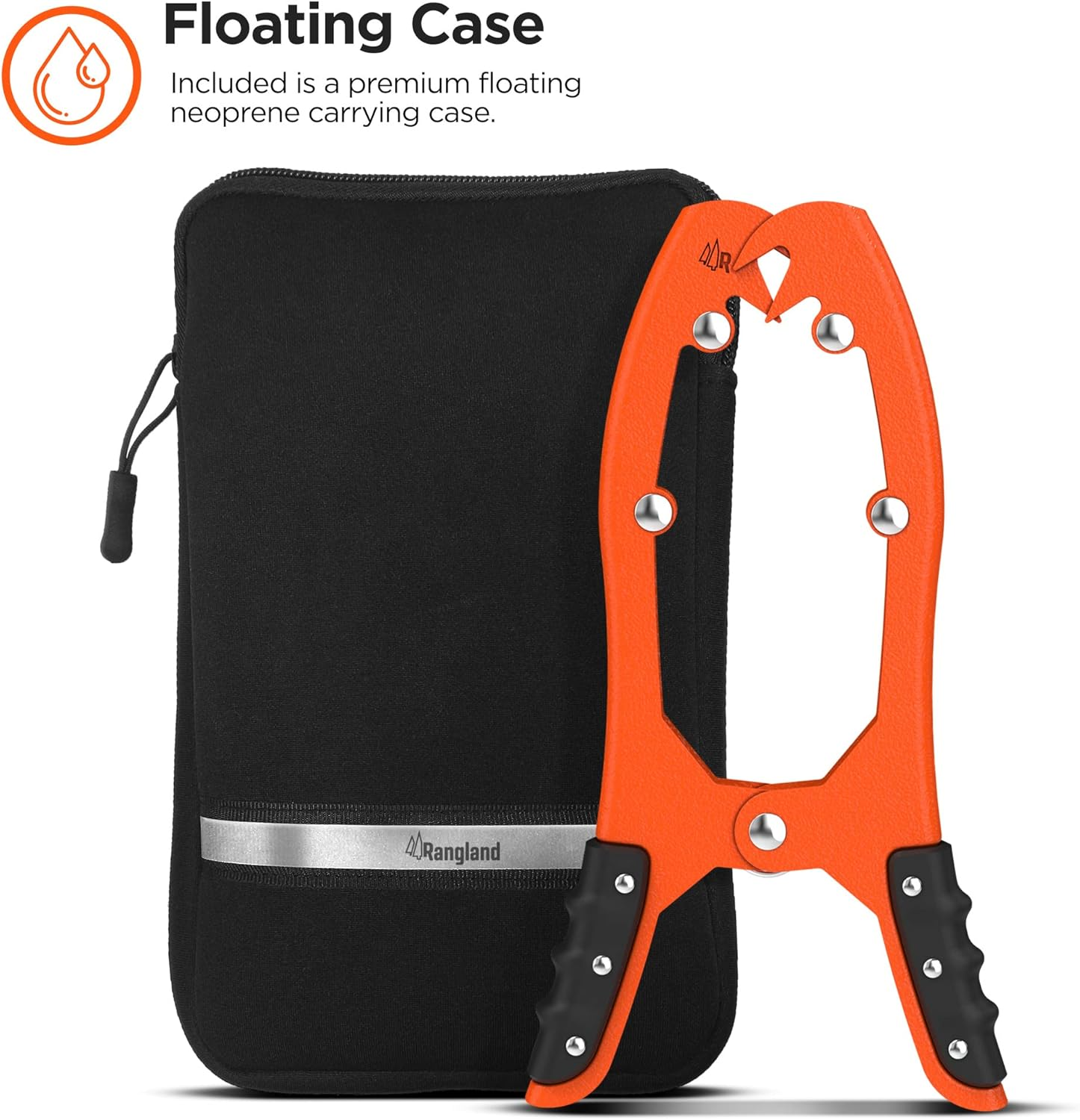 RANGLAND Original&reg; BAX-JAW Kayak Anchor Clamp Grip - Wide 5.25" Self Locking Tension Jaw with Floating Pouch and 15' Paracord 550 Rope, Kayaking Accessories (Corrosion-Proof Steel) image number 6