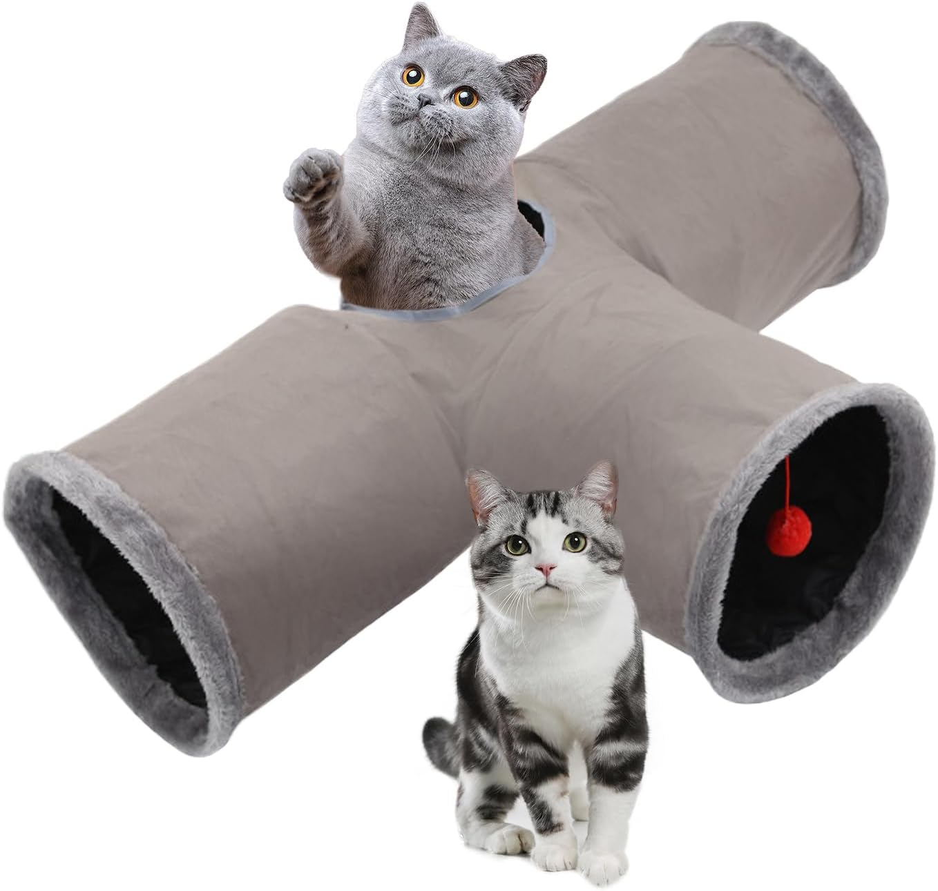 Cat Tunnel Bed - Interactive Foldable Maze Toy | Flexible Maze for Indoor Cats,For Kitten Pet Christmas Halloween Birthday Party