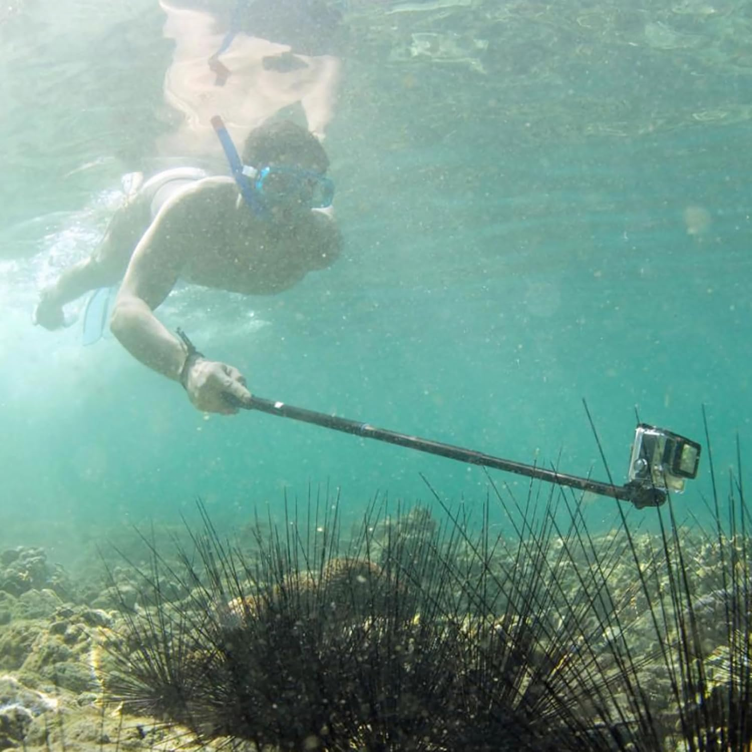 19&rdquo; Waterproof Selfie Stick for Gopro, Portable Extension Monopod Pole for Gopro Hero 13/12/11/10/9/8/7/Max, DJI Osmo Action 5 Pro/4, Insta360 Ace Pro, Akaso Action Camera