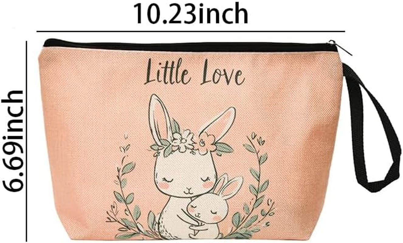 Mothers Day Gifts for Mom Daughter Bunny Makeup Bag Easter Cosmetic Bags for Women image number 6