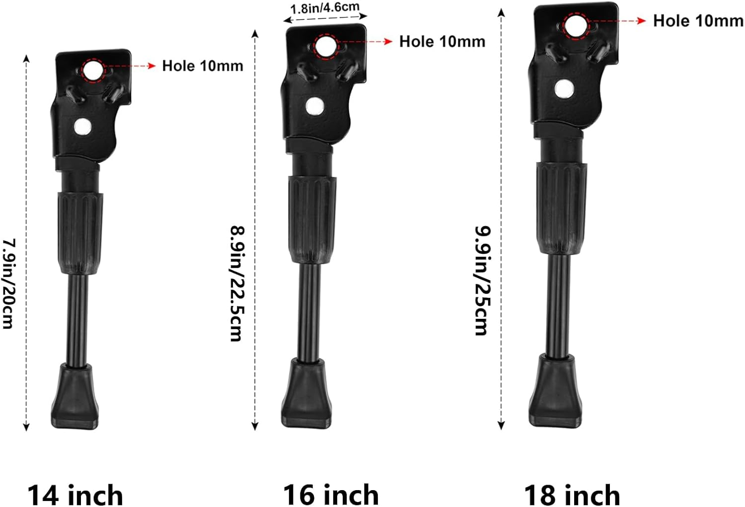 Kickstand for Kids Bike, Bicycle Side Kick Bike Stand, Bicycle Stand Kick Anti-Slip Kickstand for 14-18 Inch Bike Wheel Mountain Bike/Road Bicycle/Adult Bike/Sports Bike