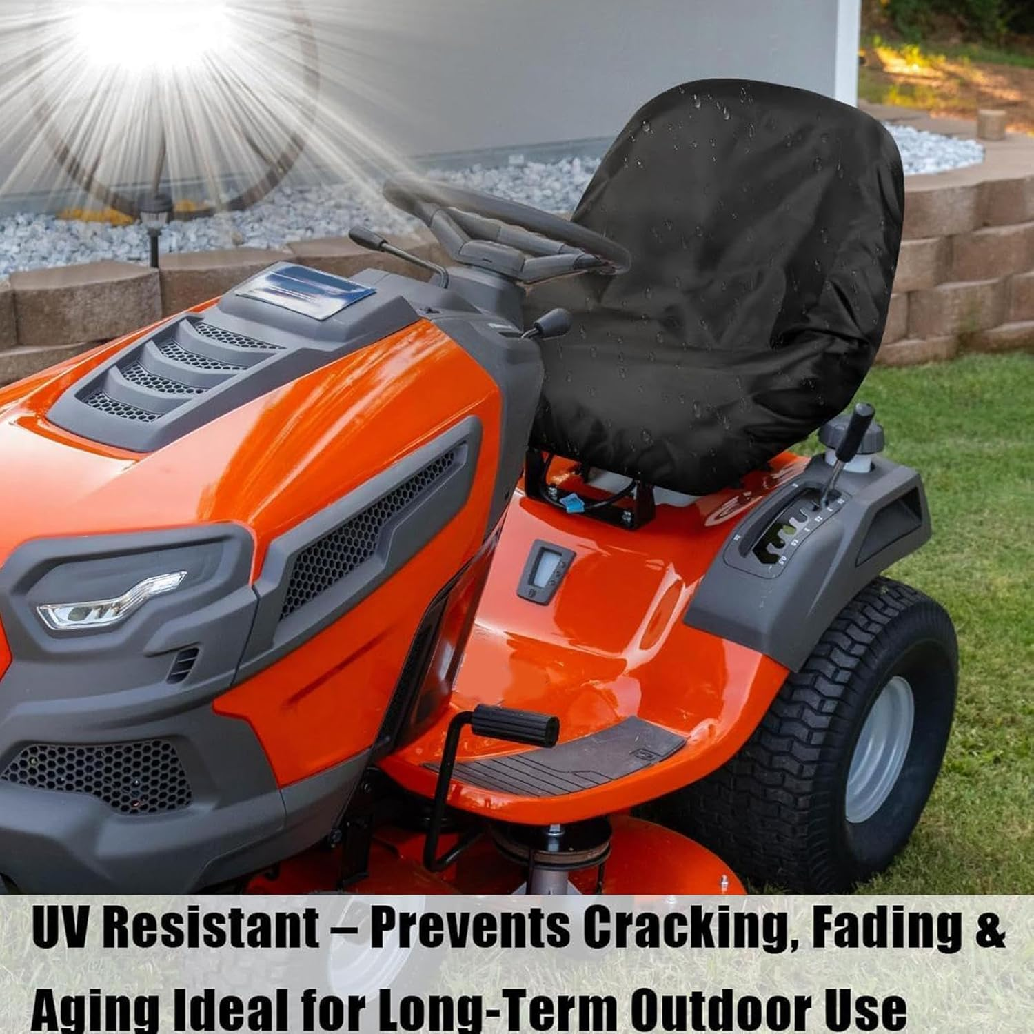Tractor Seat Cover,Waterproof Riding Lawn Mower Seat Protector - Full Coverage Tractor Part Outdoor Protection for Yard Garden Field Lawn image number 4