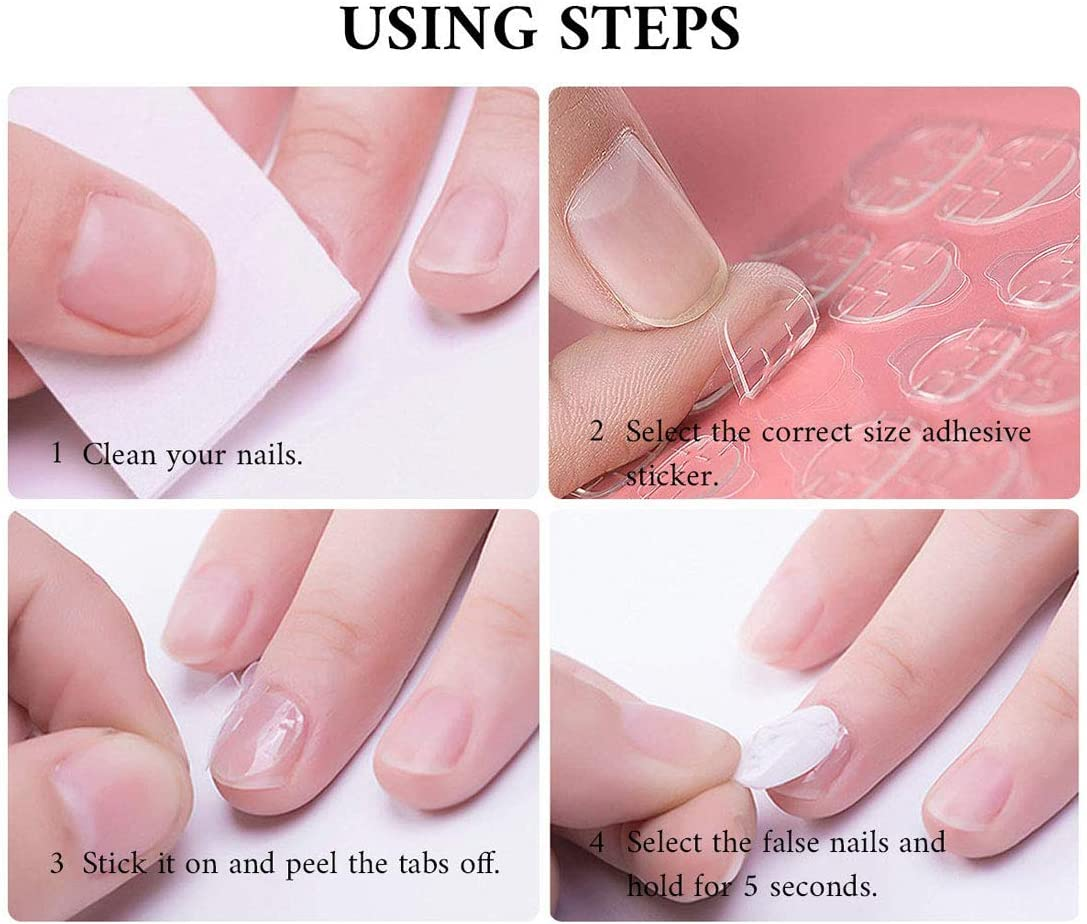 Oval Short Press on Nails Red Stiletto False Nail Full Cover Hypotenuse Nail Art for Salon Women Girls 24PCS image number 2