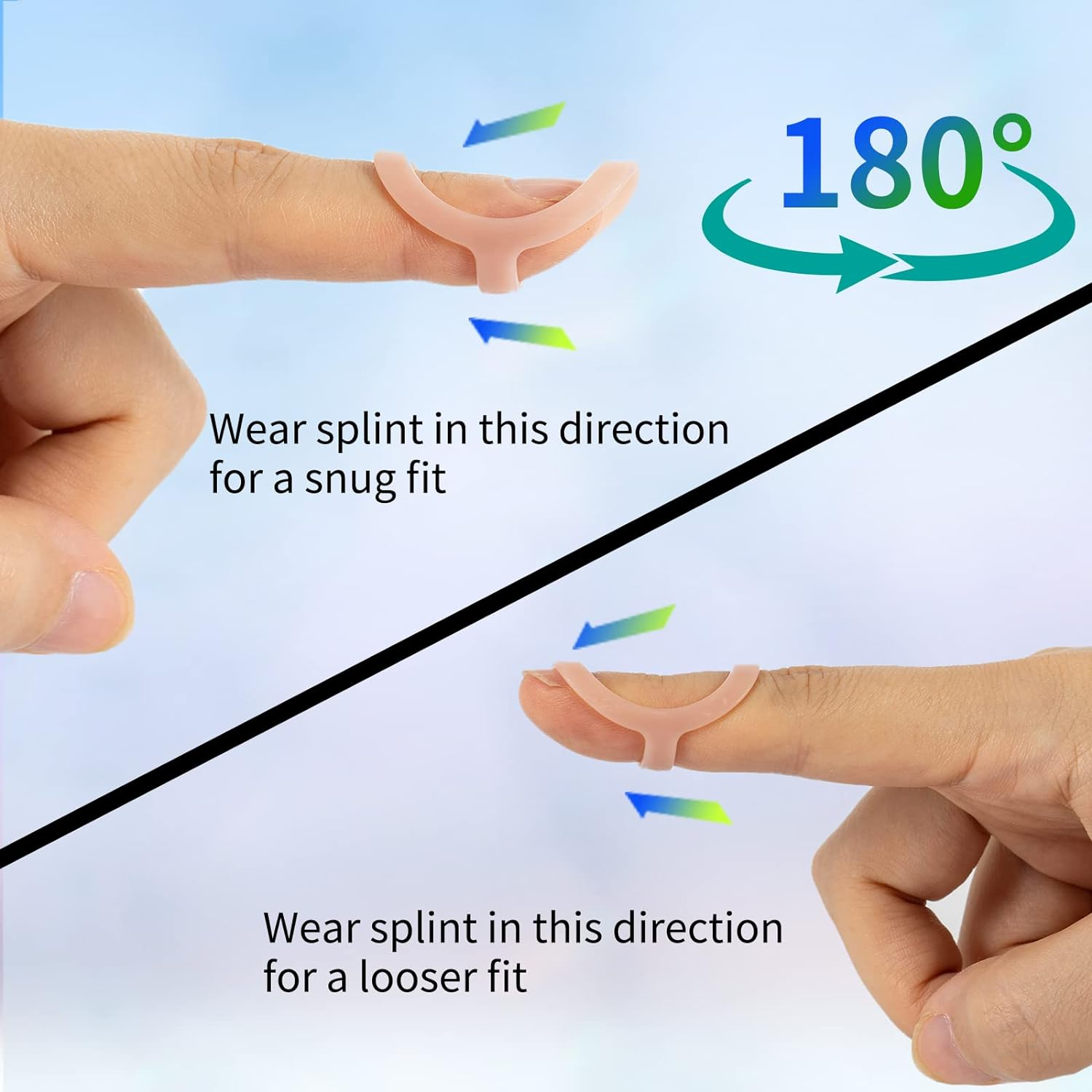 6 Pcs Finger Splints - Finger Splint Kit for Arthritis, Mallet Finger - Thumb Splint, Trigger Finger Splint for Thumb, Middle, Pinky or Ring Finger (Sizes 2, 3, 4) image number 3