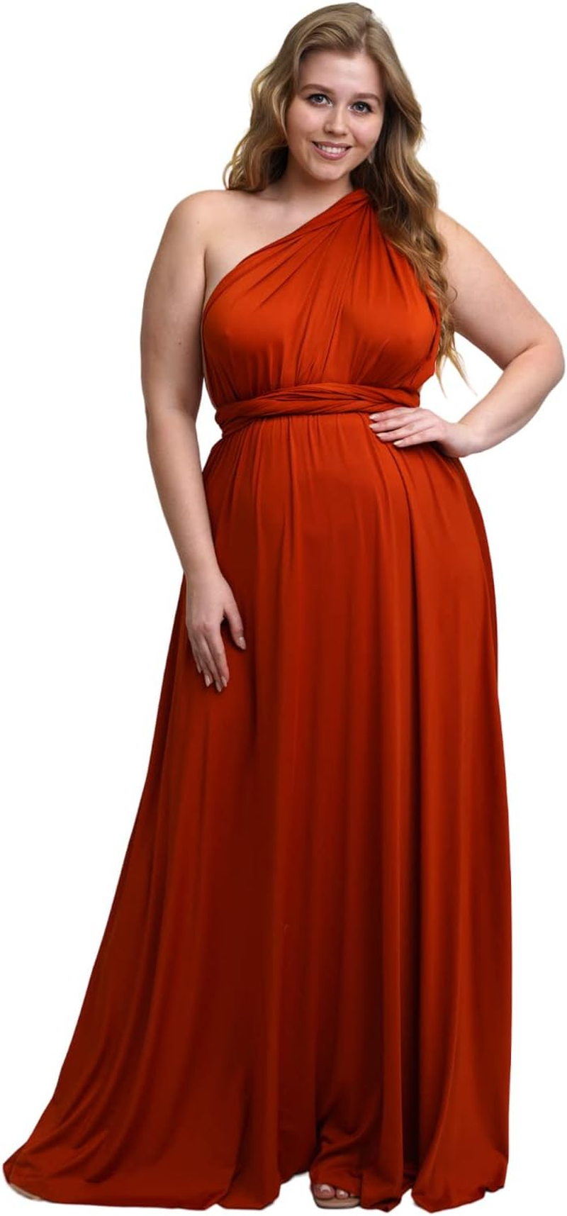 Infinity Dress - Convertible Multiway Maxi Long Transformer Gown Dress - Bridesmaid Bridal Party Wedding - Strap Wrap image number 3