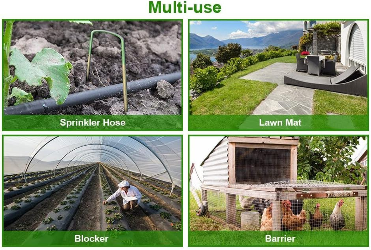 Elora Artificial Grass Pins 100Pcs U Tent Pegs Synthetic Fake Lawn Weedmat Turf Fastening image number 1