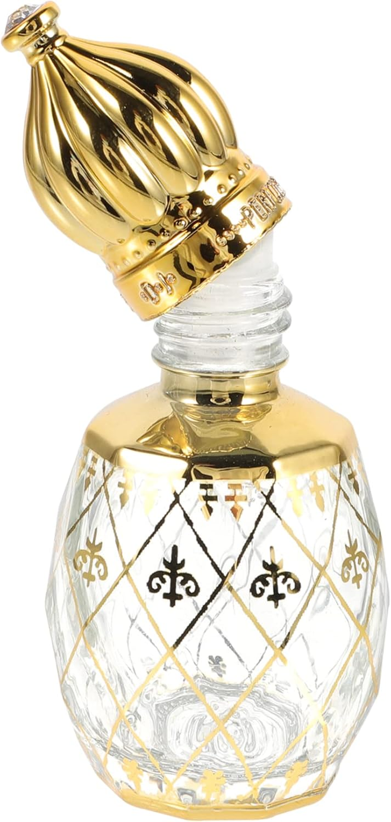 Middle Eastern Perfume Bottle 8Ml Glass Refillable Fragrance Bottle with Gold Cap Decorative Essential Oil Roller for Household and Travel Use Random Style image number 3