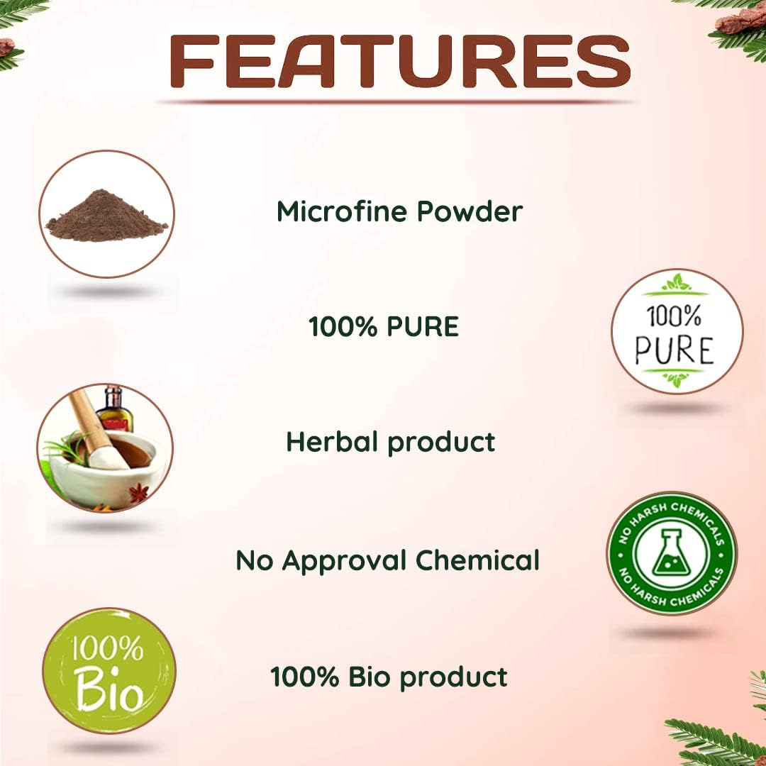 VEDICAYURVEDA Shikakai Powder- Bio Organic and Natural 100% Pure Shikakai Powder for Hair Care & Hair Conditioning-Pack of 1-(100GM)/ Complete Organic and Herbal Hair Care image number 2