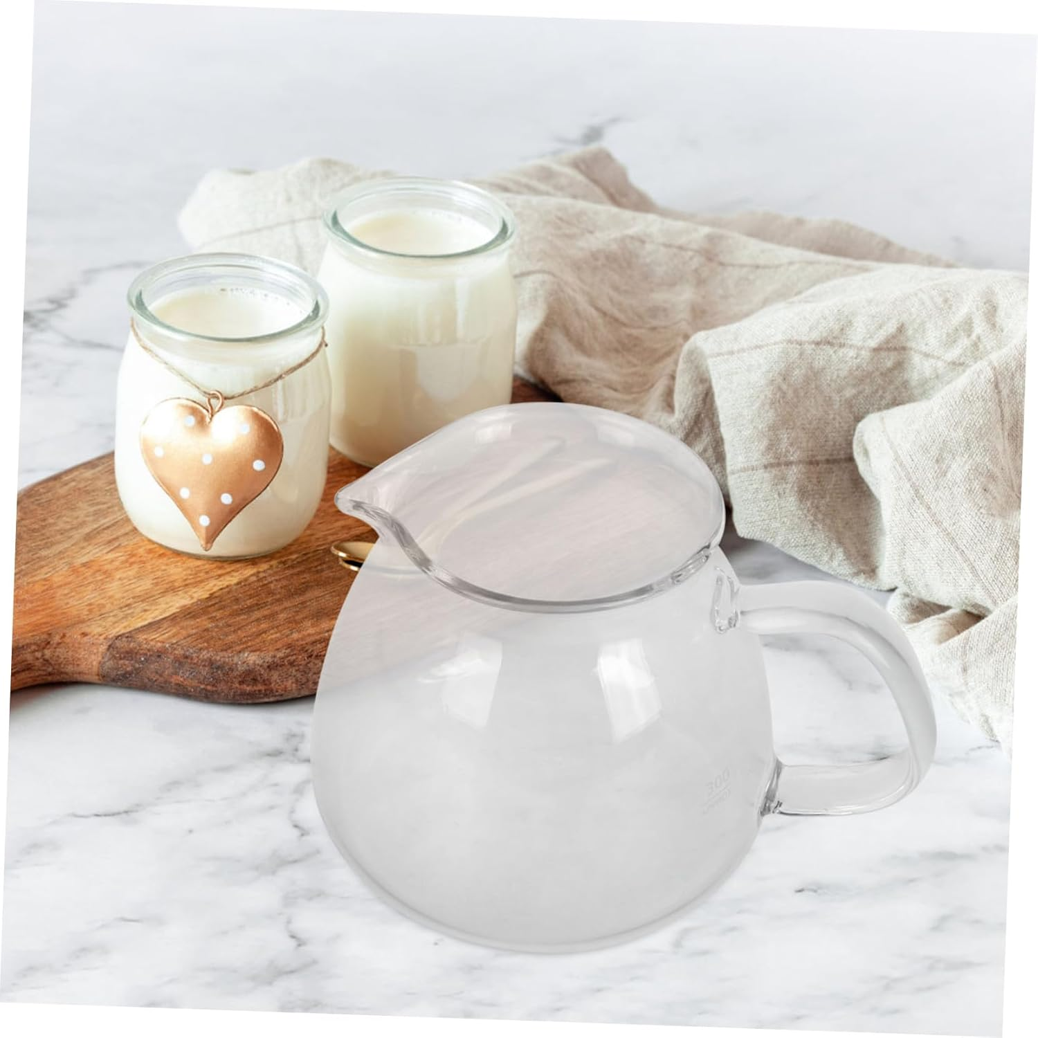 TEHAUX Glass Coffee Pot Manual Pour Pot Glass Serving Pitcher for Tea Serving Coffee Decanter Small Server for Home Use