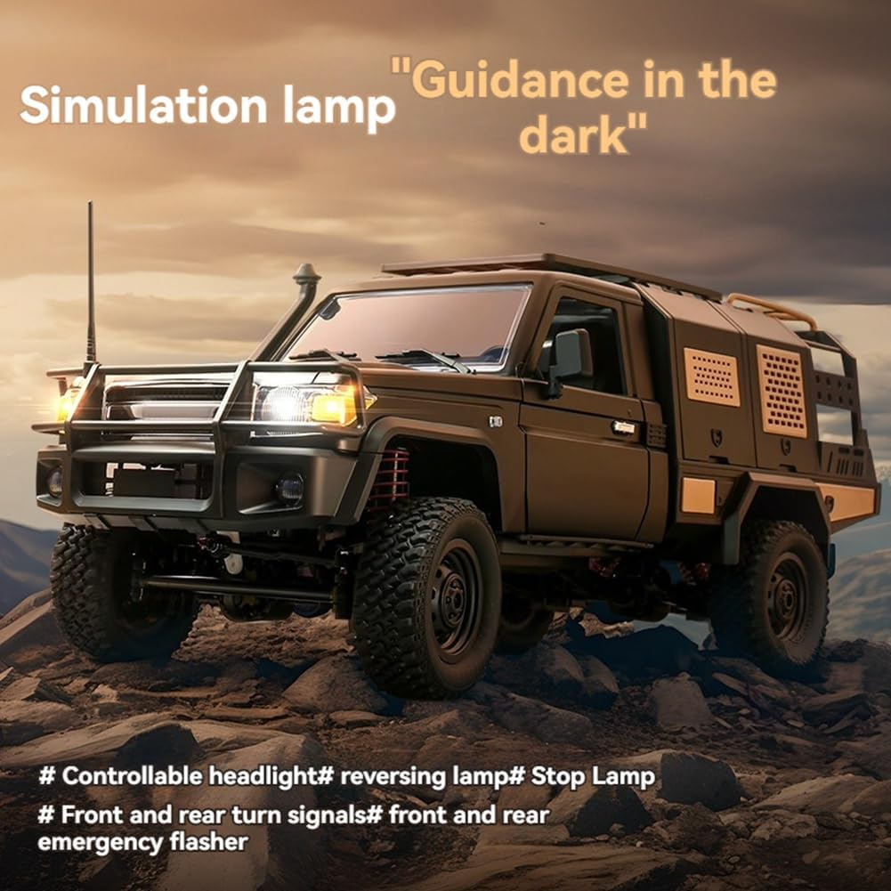 2.4G Full Scale Pickup Short Truck 4WD Climbing Car RC Car Remote Control Toy for MN Model MN82S 1:12 Black image number 4