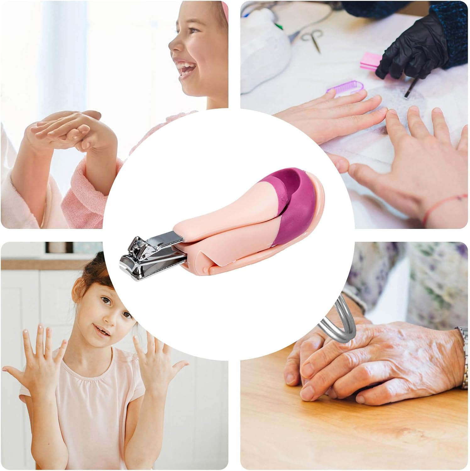 Nail Cutter with Magnifier | Baby Nail Trimmer Fingernail Clippers,Stainless Steel Precise Fingernail Toenail Cutter Tool for Family Friends Boys Girls Children