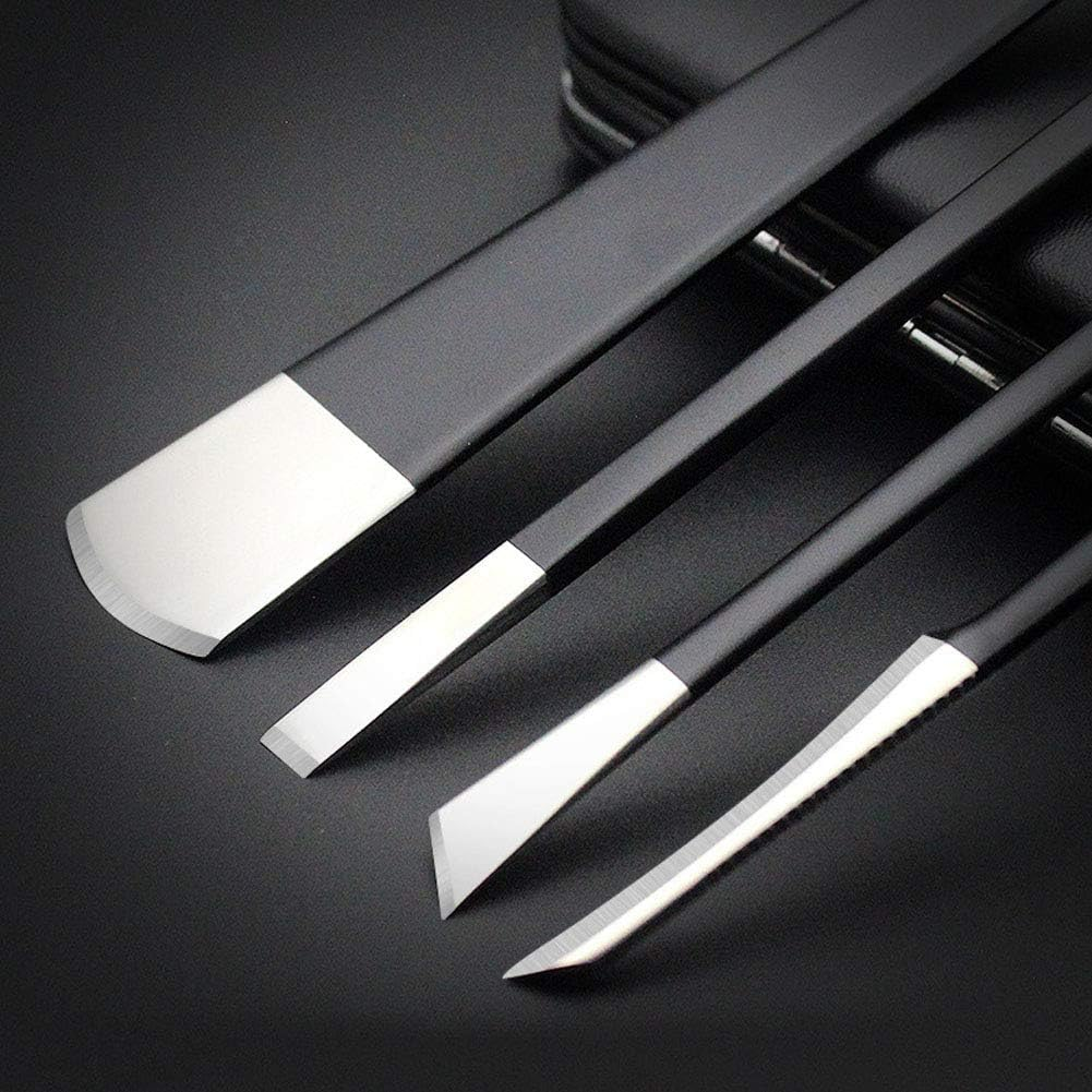 Pedicure Knife Set, 4Pcs Professional Stainless Steel Ingrown Toenail Knife Tools with Storage Bag Nail Knives Cuticle Remover for Feet Ingrown Toe Nail Correction Pedicure Tools Kit image number 3