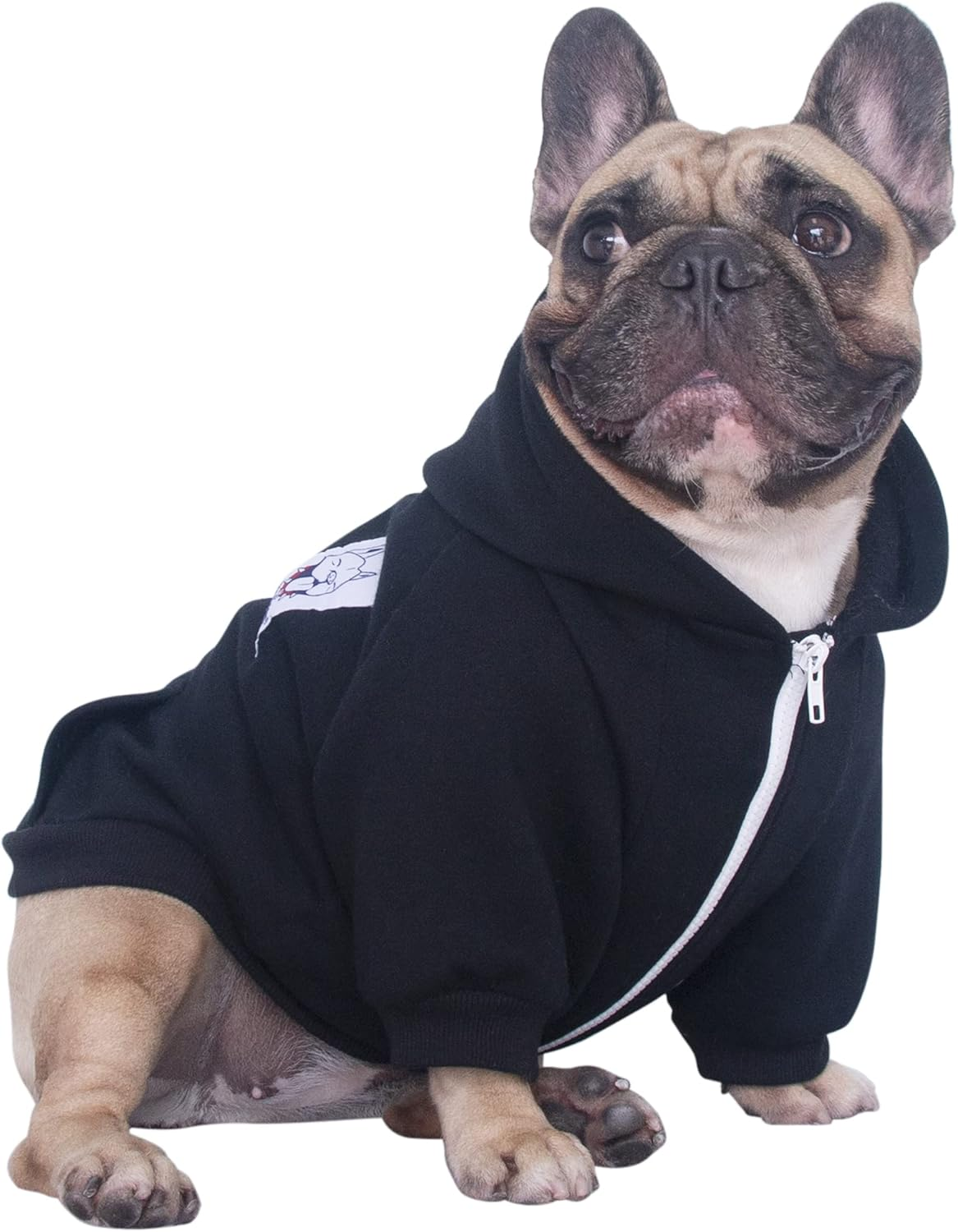 Ichoue Dog Half Zipper Hoodie Clothes Sweatshirt