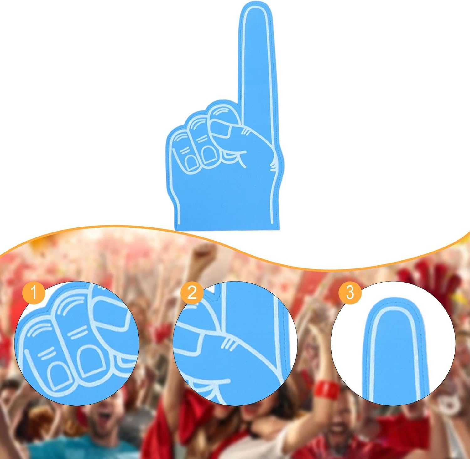 Ｓｉｍｈｏａ Large Foam Finger Accessory for Sports Events and Celebrations