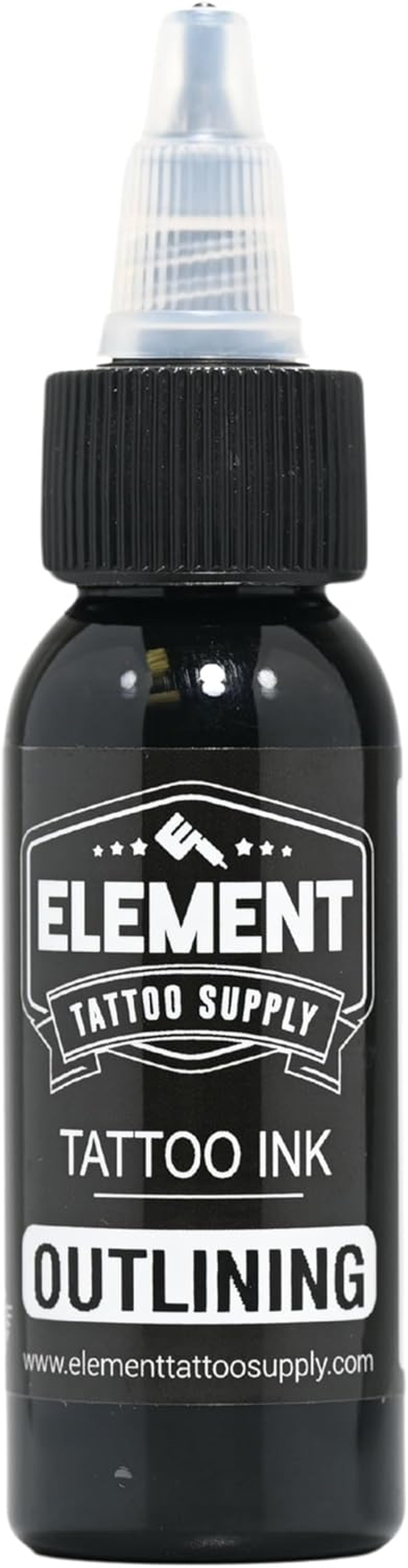 Element Tattoo Supply Greywash Tattoo Ink Set - Professional Tattooing, Light, Medium & Dark Shades, Includes Black & White Solid Inks for Outlining, Shading & Blending, 1 Oz Bottle (5 Pack)