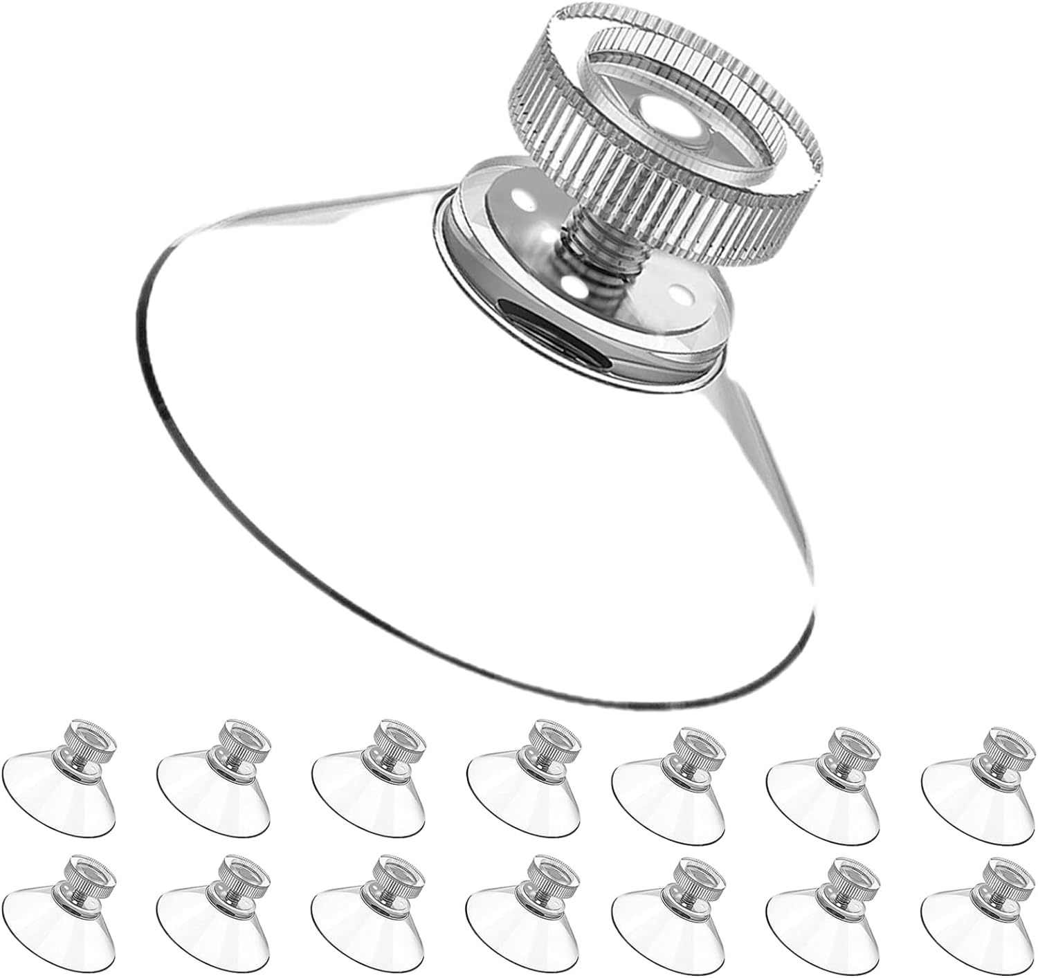 15 PCS Suction Hook,Plastic Suction Pads Hooks 40 Mm,Pvc Screw Plastic Hooks image number 6