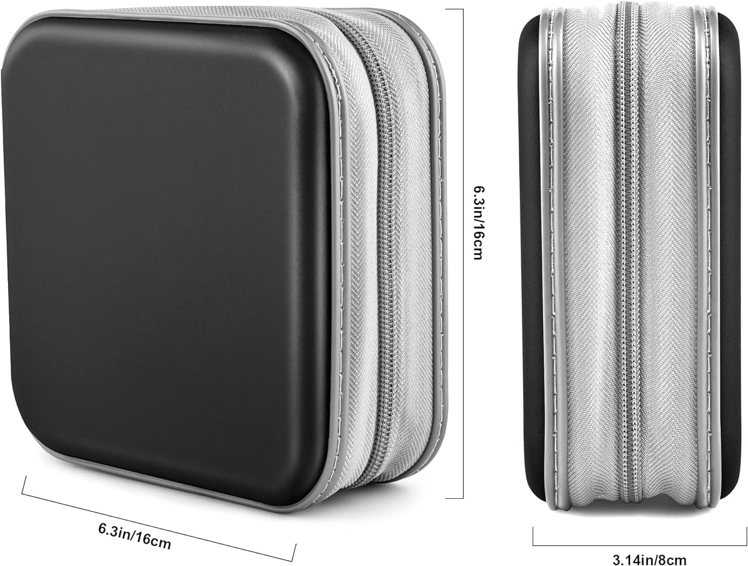 40 Capacity CD Case Wallet, Hard CD/DVD Case Holder for Automotive Durable Plastic and Non-Woven Materials, Easy to Carry and Organize, Can Hold Your Old CDS