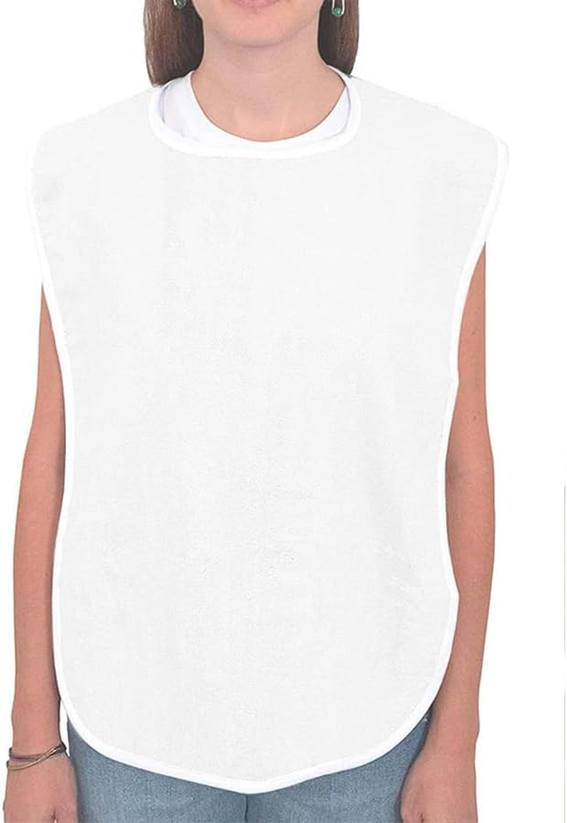 Adult Bibs for Women & Men Unisex Bibs for Elderly Eating - Washable & Absorbent image number 2