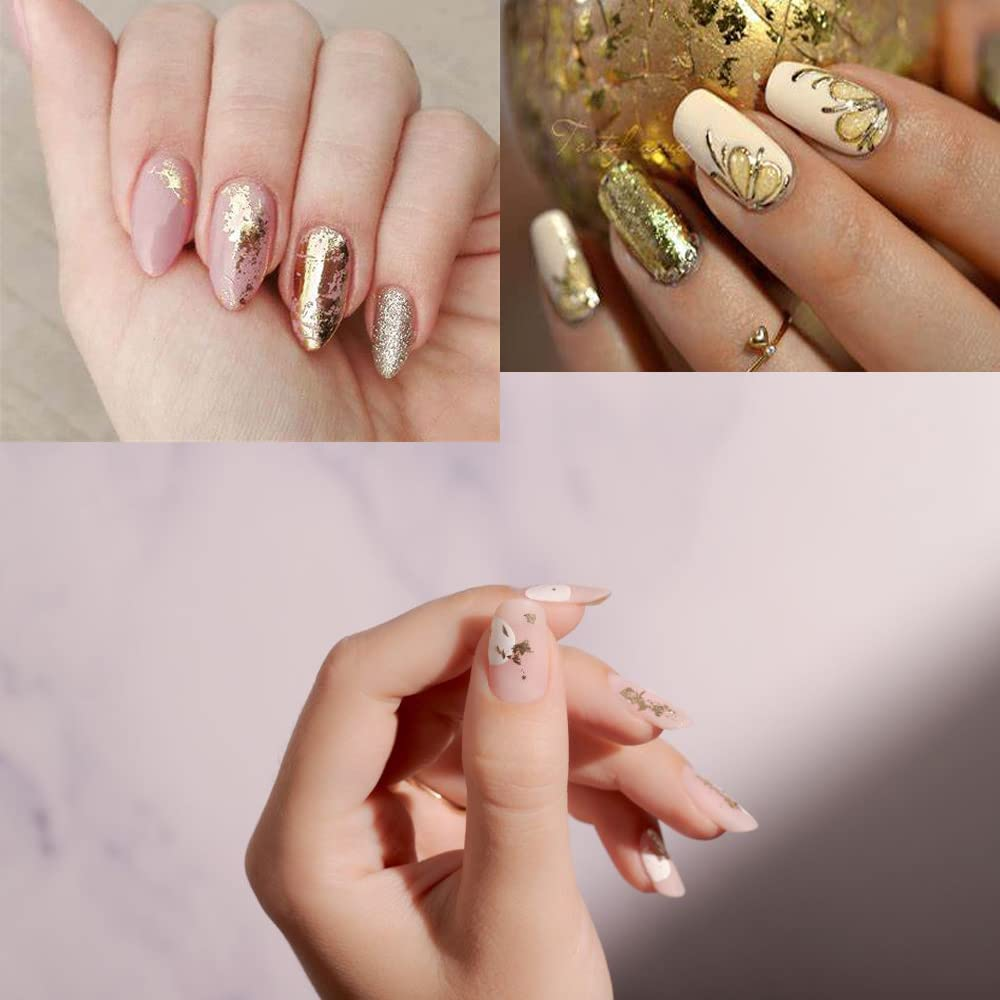 600 Pieces Imitation Gold Foil Sheets, Betterjonny 12 Colors 8X8.5Cm Gold Leaf Paper for Decoration Arts Nail Painting Gilding Crafting image number 4