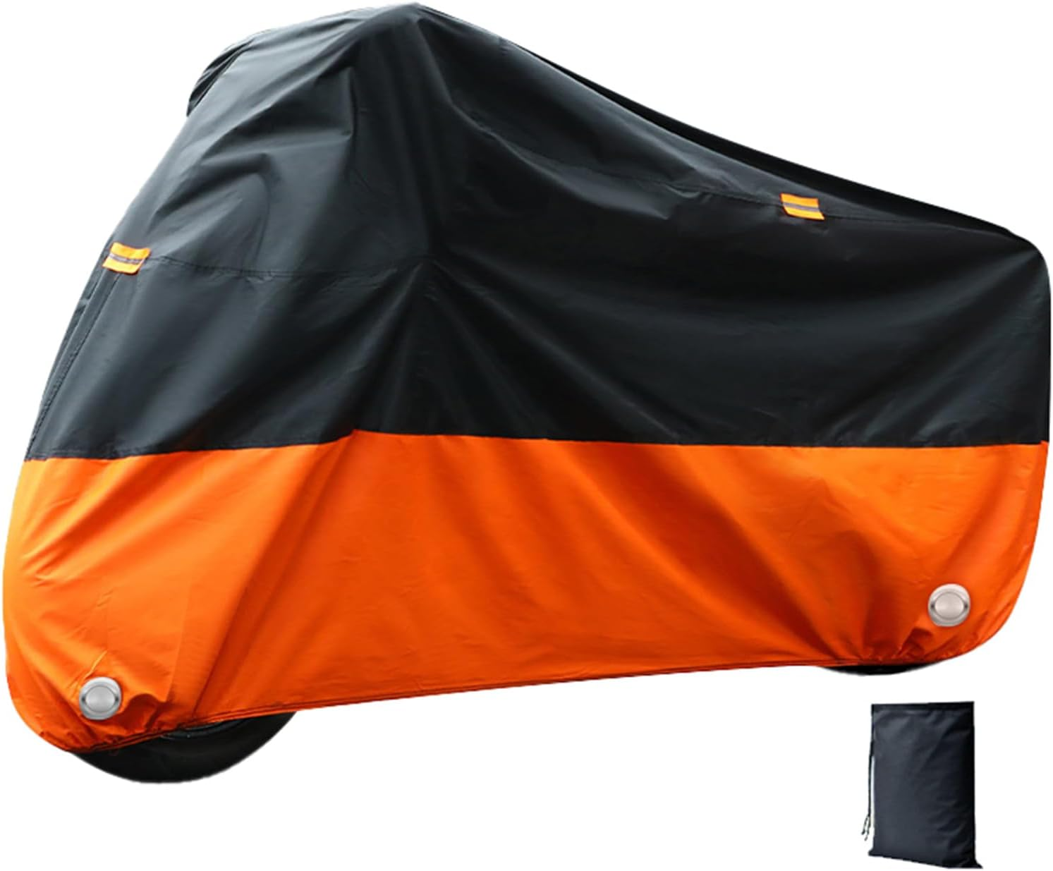 New Motorcycle Cover All Season,Quality Waterproof Sun Outdoor Protection Scooter Shelter Tear Proof Night Reflective & Front and Rear Lock-Holes,Storage Bag Fit up to 105" Motorcycles Yamaha,Honda image number 2