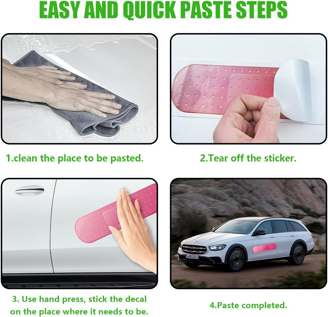 Large Bandage Vinyl Decal for Car, Funny Bandaid Stickers for Cars, Dent and Scratch Cover Sticker, Giant Car Bumper Sticker for Truck SUV Boat Window, Car Accessories (Red) - Blue image number 2