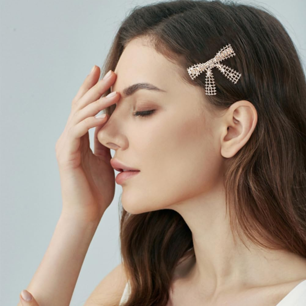 SOFPLATE Pack of 21 Pearl Hair Clips Bobby Pin Hair Clips Made of Metal Gold Butterfly Flowers Bow Leaf Alloy Elegant French Decorative Headpiece Accessories for Long Short Wedding