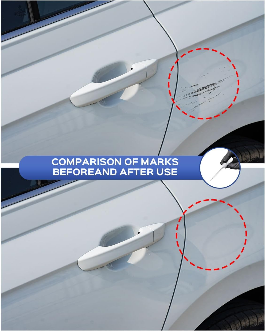 LC9A/0Q Pure White Touch up Paint Compatible with Volkswagen Exact Match Chips and Nicks Touch Up image number 3